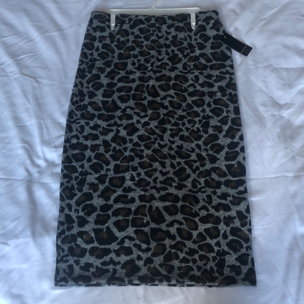 Leopard Print High Waisted Skirt NWT